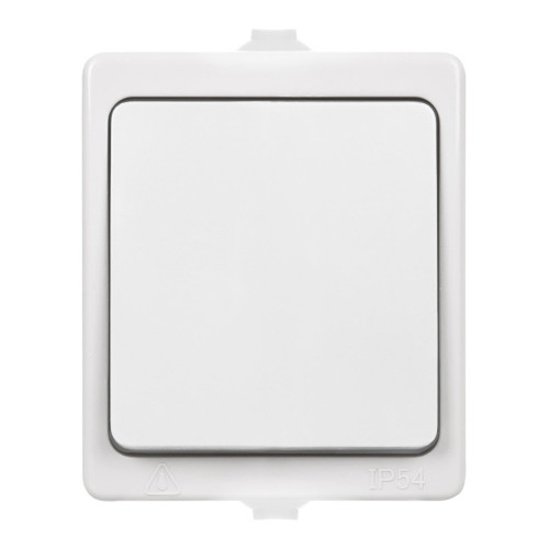 Выключатель 1-кл. открытой установки IP54 10А белый 