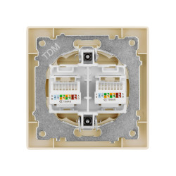 Розетка компьютерная двойная RJ45 сл. кость