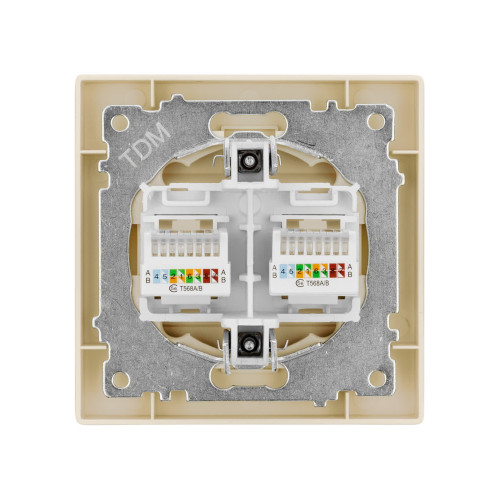 Розетка компьютерная двойная RJ45 сл. кость 