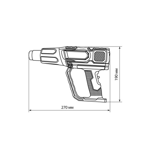 Технический фен ТФ-02, 2000 Вт, 9 предм., ЖК-экр., 2 реж., плавн. рег., 50-600 C, кейс, 