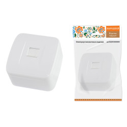 Розетка TФ (RJ-11) открытой установки IP20, белая