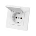 Розетка 2П+З 16А 250В IP44 с крышкой белая 