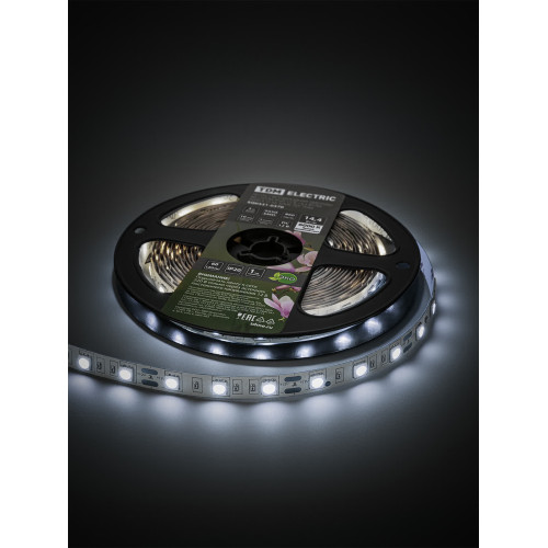Лента светодиодная SMD5050-60 LED/м-IP20-12 В-14,4 Вт/м-6000 К (5 м) блистер TDM