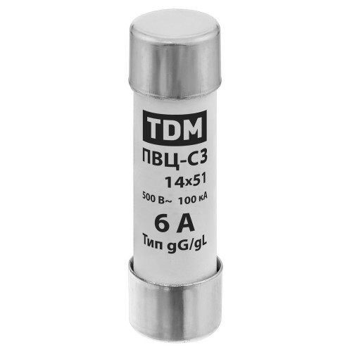 Плавкая вставка ПВЦ-С3 14х51 6А TDM