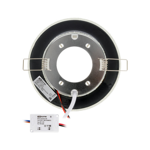 Светильник встраиваемый СВ 03-11 GX53 230В LED подсветка 5 Вт зеркальный/хром TDM