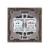 Розетка телефонная RJ11 + компьютерная RJ45 бронза 
