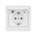 Розетка с крышкой 2П+З 16А IP44 белая 