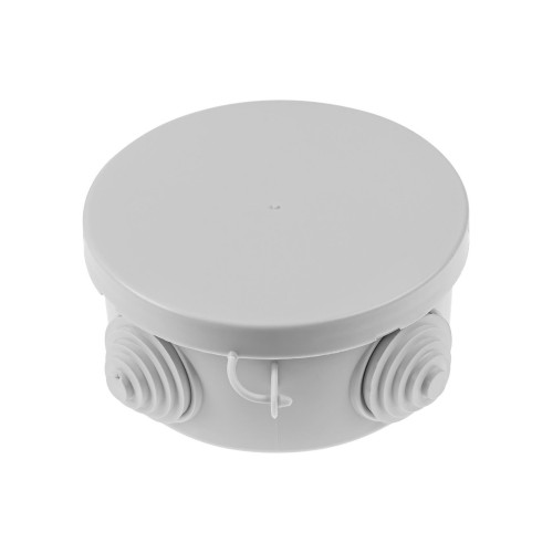 Распаячная коробка ОП D85х40мм, крышка, IP54, 4вх. TDM
