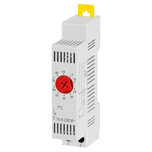 Термостат модульный ТМ-2 NC (обогрев) на DIN-рейку, 10 А, 230 В, от -10 до +80 °C TDM