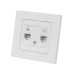 Розетка телефонная RJ11 + компьютерная RJ45 белая 