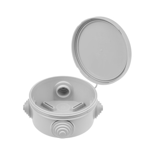 Распаячная коробка ОП D85х40мм, крышка, IP54, 4вх.  инд. штрихкод TDM