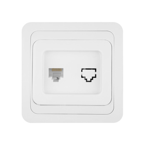 Розетка компьютерная RJ-45 белая 