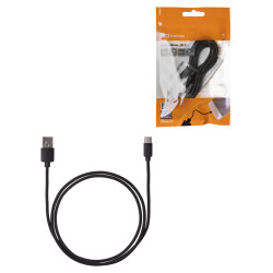 Дата-кабель, ДК 2, USB - USB Type-C, 1 м, черный, TDM