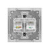 Розетка телефонная RJ11 + компьютерная RJ45 белая 