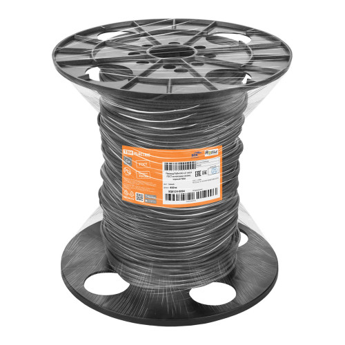 Провод ПуВнг(А)-LS 1х6,0 ГОСТ на катушке (450м), черный TDM