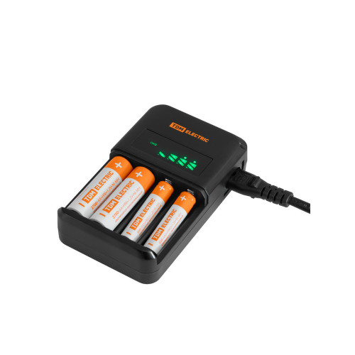 Зарядное устройство 18044 (1800 mA 4 слота АА/ААА 4 кан.), LCD-экран, 220 В, TDM