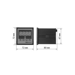 Цифровой вольтметр ЦП-В72 0-9999В-0,5-Р TDM