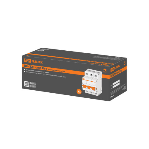 Выключатель нагрузки (мини-рубильник) ВН-32 3P 40A Home Use TDM