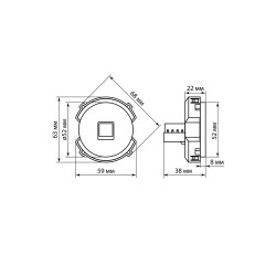 Розетка компьютерная RJ45 платина, 