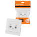 Розетка компьютерная двойная RJ45 белая 