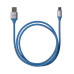 Дата-кабель, ДК 17, USB - USB Type-C, 1 м, силиконовая оплетка, голубой, TDM