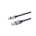 Дата-кабель, ДК 11, USB - USB Type-C, 1 м, тканевая оплетка, серый, TDM