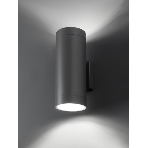 Светильник настенный LED, Тубо, 2х6 Вт, 4000 К, H252 мм, алюм./сер., вверх/вниз, IP65, TDM