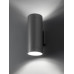 Светильник настенный LED, Тубо, 2х6 Вт, 4000 К, H252 мм, алюм./сер., вверх/вниз, IP65, TDM