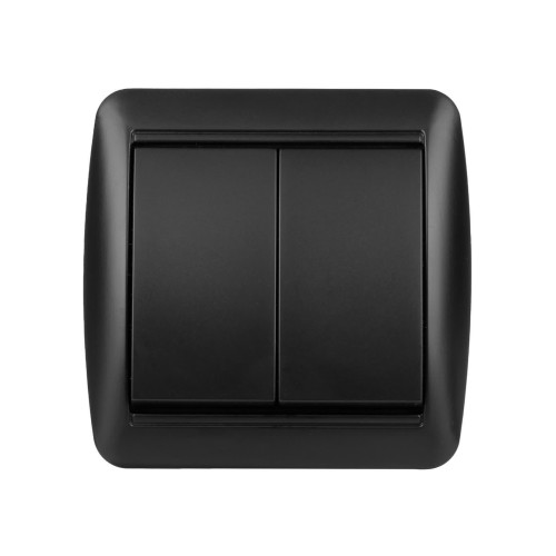Выключатель 2-кл. открытой установки IP44 10А графит 
