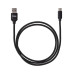 Дата-кабель, ДК 8, USB - USB Type-C, 1 м, тканевая оплетка, черный, TDM