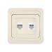 Розетка компьютерная RJ-45 + TФ (RJ-11) сл. кость 