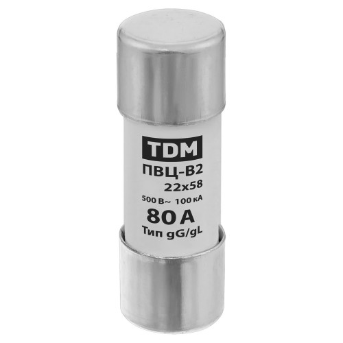 Плавкая вставка ПВЦ-В2 22х58 80А TDM