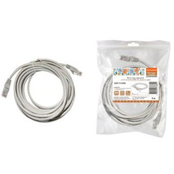 Патч-корд народный U/UTP Cat 5e 4PR 24AWG PVC, литой 5 м, серый