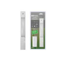Светильник LED280х37 линейный, 1,3 Вт, акк.Li-Pol 900 mAh, датчик движ. и освещ, USB, TDM