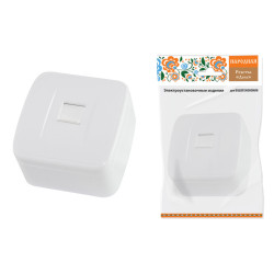 Розетка компьютерная (RJ-45) открытой установки IP20, белая