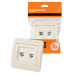 Розетка компьютерная RJ-45 + TФ (RJ-11) сл. кость 