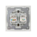 Розетка телефонная RJ11 + компьютерная RJ45 перламутр 