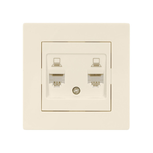 Розетка компьютерная двойная RJ45 сл. кость 