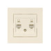 Розетка компьютерная двойная RJ45 сл. кость 