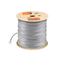 Кабель витая пара F/UTP Cat 6 4х2х23AWG (305м) solid, ПВХ, серый TDM