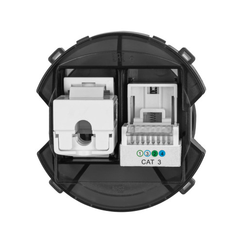 Розетка телефонная RJ11 + компьютерная RJ45 агат, 