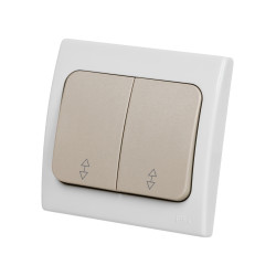 Переключатель на 2 направления 2-кл. скрытой установки IP54 10А серый