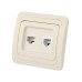 Розетка компьютерная RJ-45 + TФ (RJ-11) сл. кость 