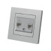 Розетка телефонная RJ11 + компьютерная RJ45 серебр. металлик 