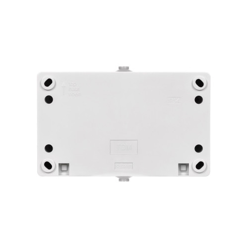 Розетка двойная 2П+З (горизонтальная) открытой установки IP54 16А серая 