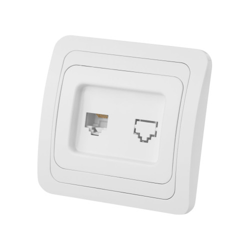 Розетка компьютерная RJ-45 белая 