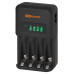 Зарядное устройство 18044 (1800 mA 4 слота АА/ААА 4 кан.), LCD-экран, 220 В, TDM