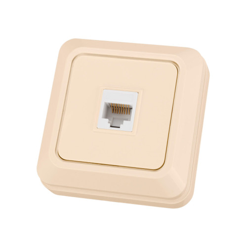 Розетка компьютерная (RJ-45) открытой установки IP20, сл. кость 