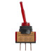 Выключатель-тумблер ASW-13D 1P 12В AC/DC 20А (3c) ON-OFF с фиксацией с красной LED подсветкой TDM