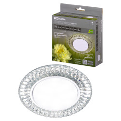 Светильник встраиваемый СВ 03-12 GX53 230В LED подсветка 5 Вт зеркальный/хром TDM